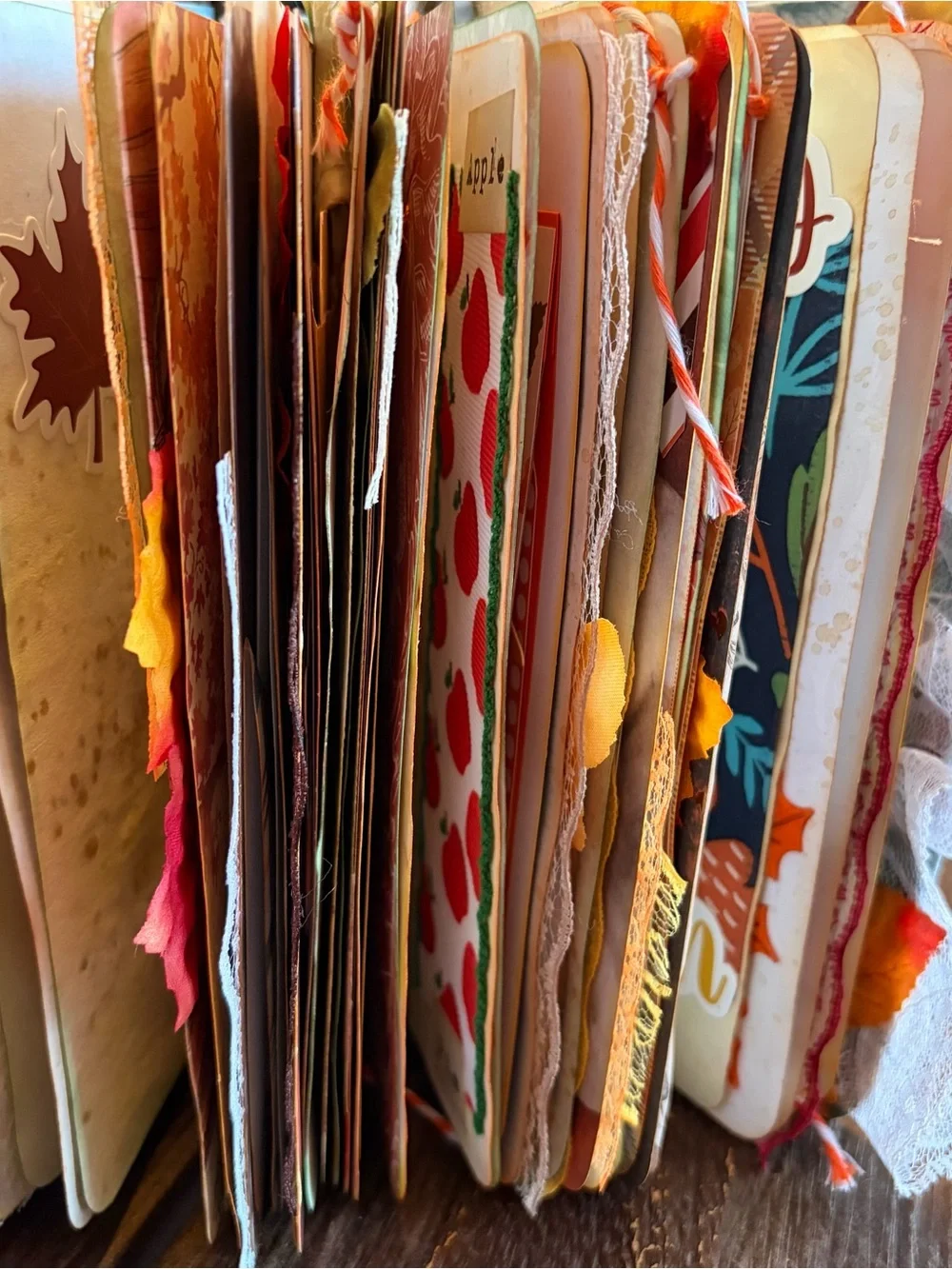 Fall Autumn Junk Journal Sunflower Thanksgiving Leaves Softcover Decorated 3 Sig